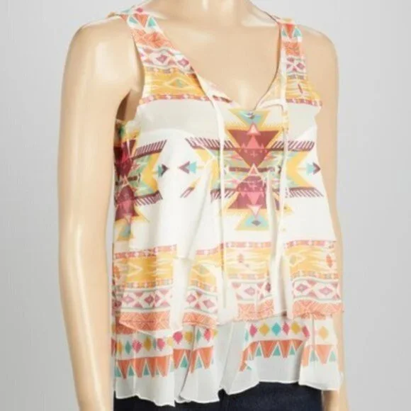 NWOT Oatt USA Layered Tiered Tank Top - Picture 3 of 13